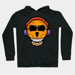 Skull head using headphone Hoodie